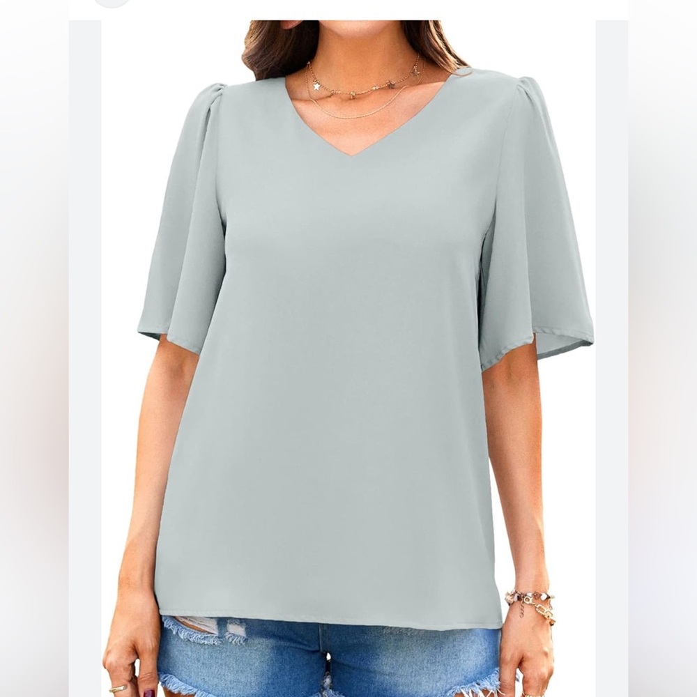 Zenana Sage Green Blouse